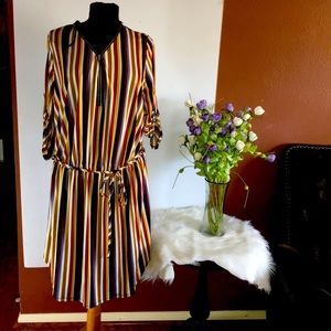 Colorful top (orange, white , black)